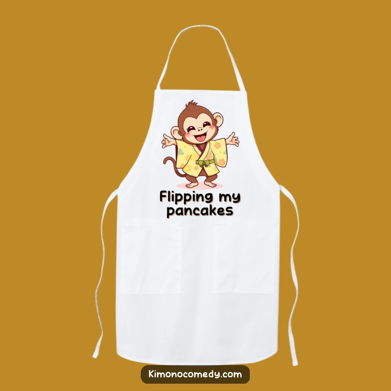 Funny Monkey Flip Apron: Cook with Joyful Acrobatics!