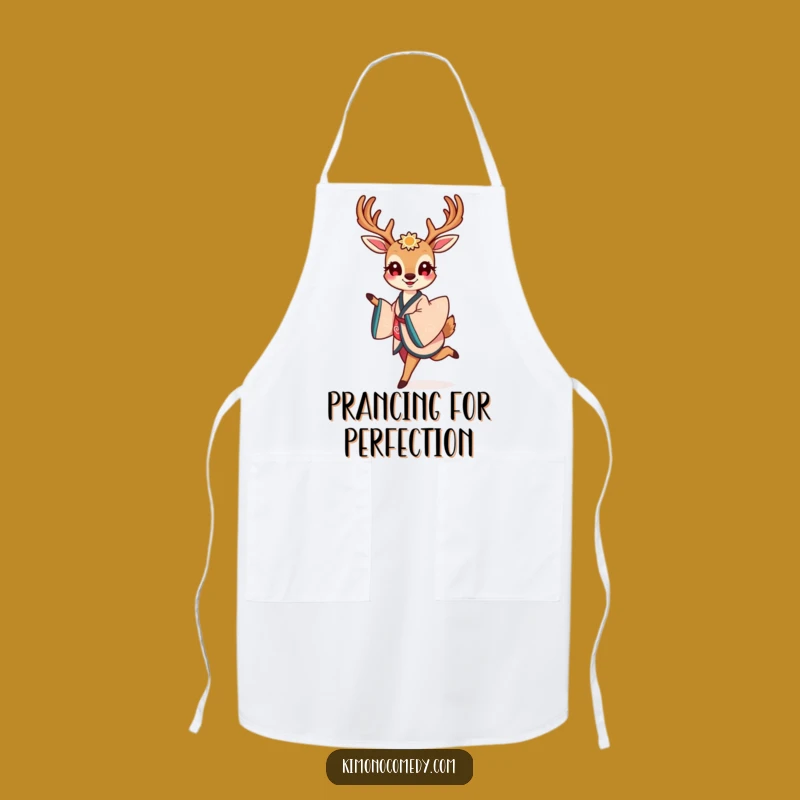 Funny Deer Kimono Apron: Kawaii Kitchen Elegance, Great Funny Gift!