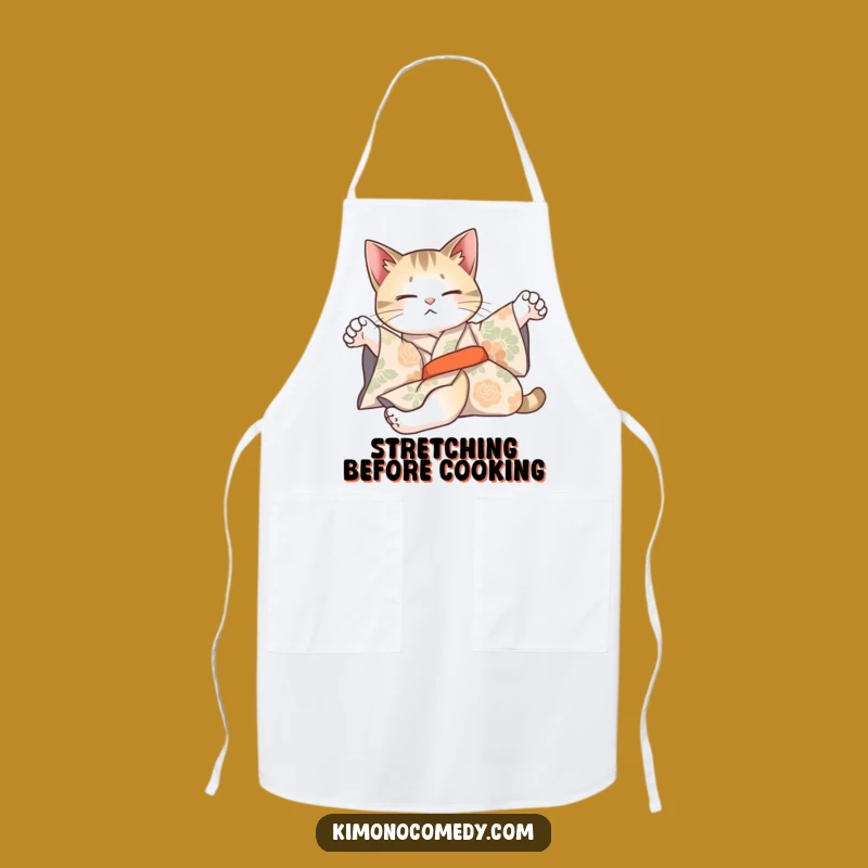 Funny Cat Kimono Apron: Cook with Artistic Leisure!