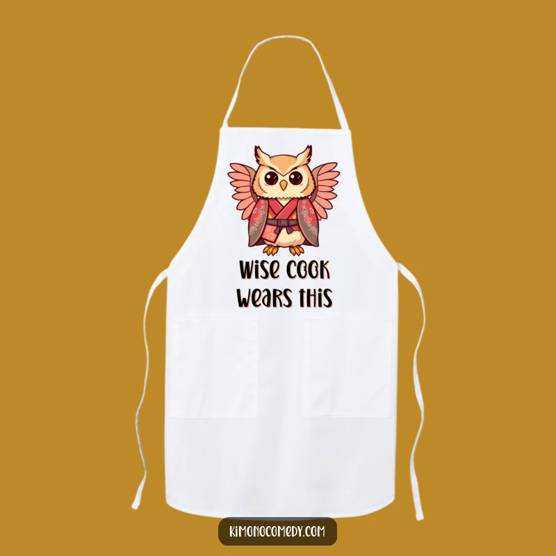Funny Kawaii Owl Kimono Apron - Comically Proud Kitchen Style