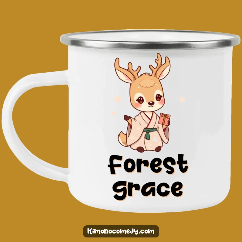 Funny Gentle Deer Kimono Camping Mug: Creature Outdoor Cup, Best Funny Gift