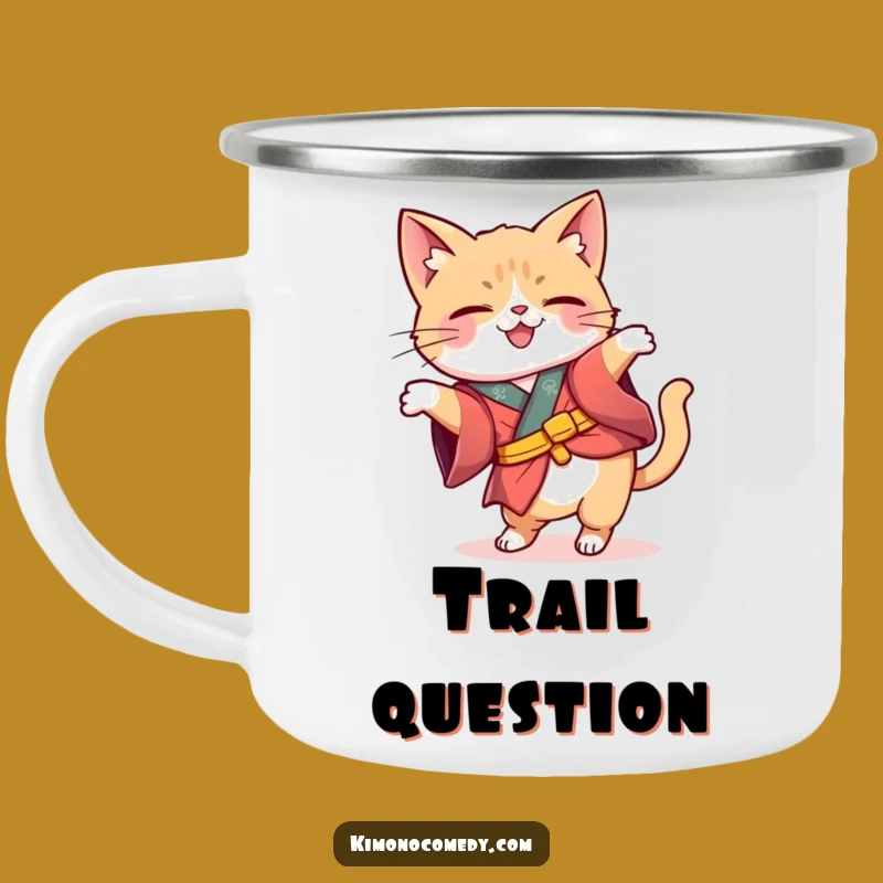 Funny Kawaii Kimono Cat Curious Mug - Hilarious Outdoor Gift