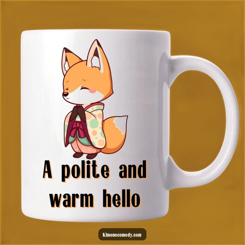 Funny Kawaii Fox Kimono Mug: A Hilarious Gift for Fox Lovers