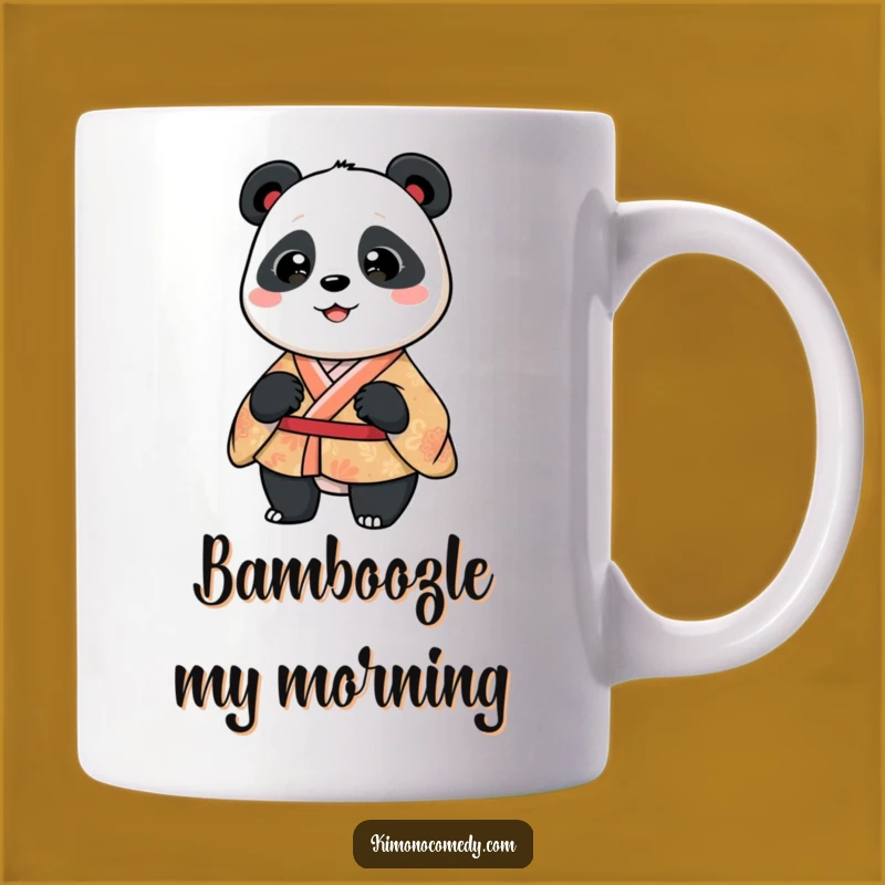Funny Panda Kimono Mug, Silly Wiggle Design, Playful Gift for Panda Fans