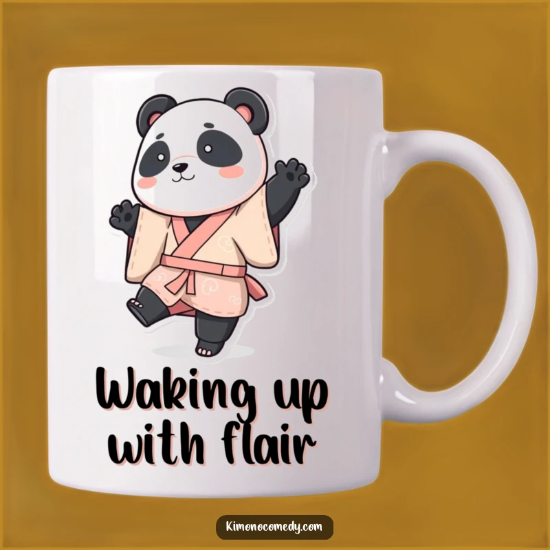 Funny Panda Kimono Mug: Playful Bamboo Bear Hilarious Gift for Fun Lovers