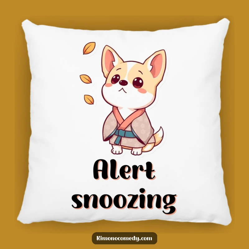 Funny Surprised Dog Kimono Pillow: Cozy Canine Cushion, Sweet Funny Gift