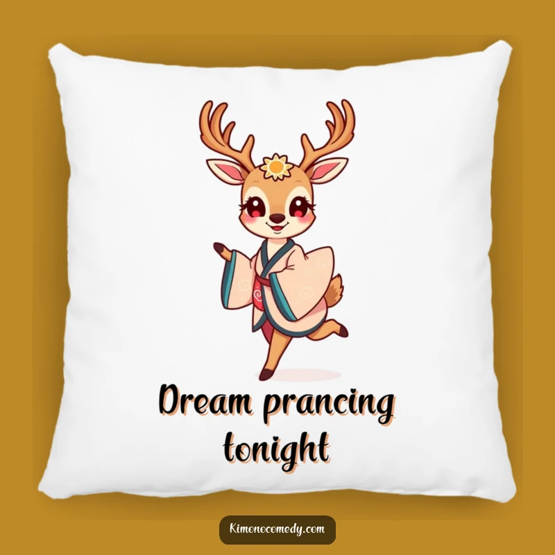 Funny Deer Kimono Pillow: Cozy Kawaii Elegance for Refined Comfort, Ultimate Funny Gift!