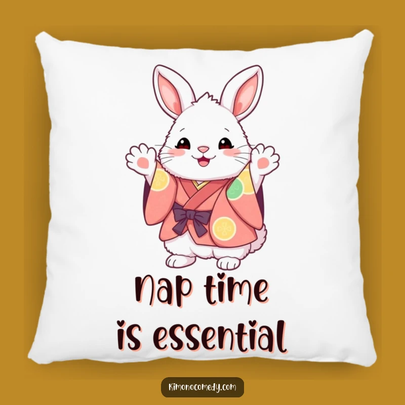 Funny Kawaii Bunny Pillow: Cozy Kimono Cuddles, Perfect Soft Gift!