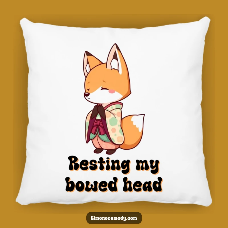Funny Kawaii Fox Kimono Pillow: Comfy & Humorous Home Decor