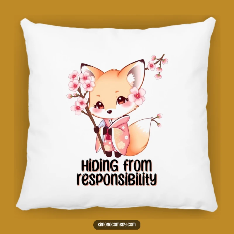 Funny Kawaii Fox Pillow: Cozy Kimono Comfort, Perfect Gentle Gift!