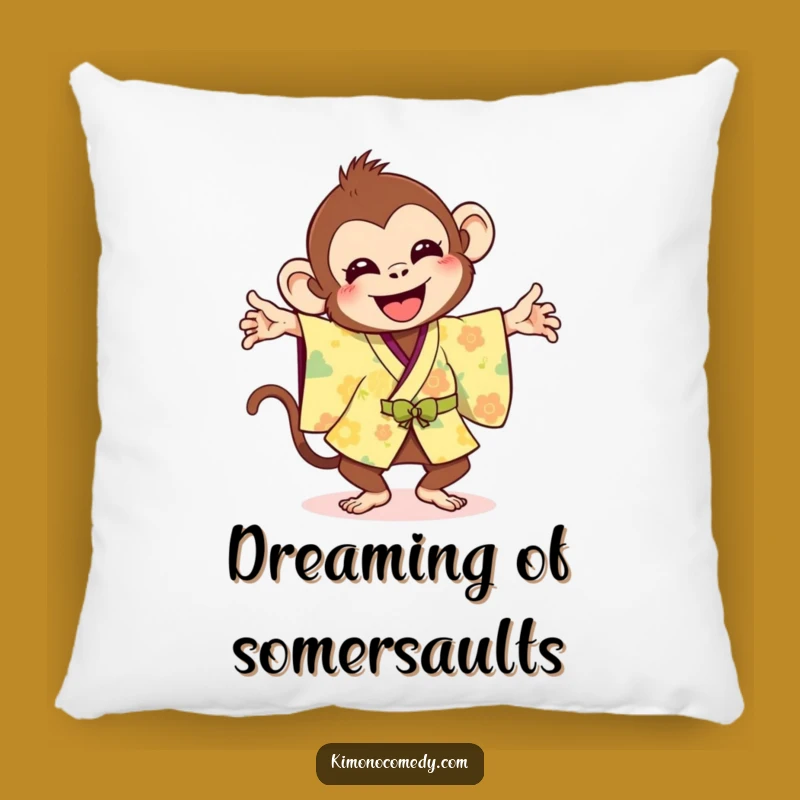 Funny Monkey Flip Pillow: Cuddly Comfort with a Joyful Somersault!