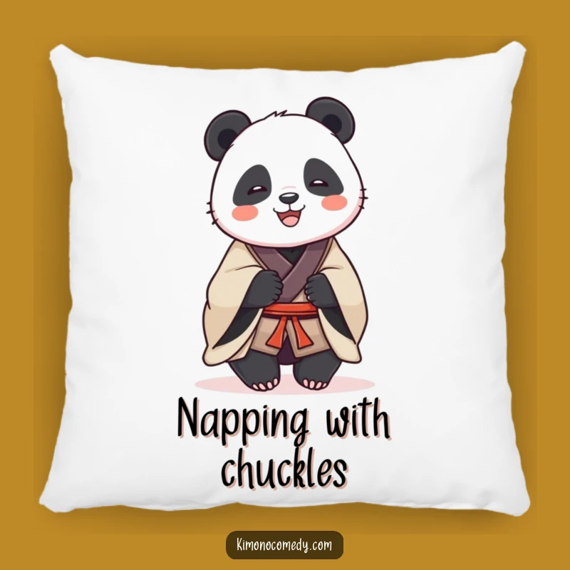 Funny Panda Kimono Pillow: Dignified Laughter Comfort, Perfect Joyful Accent