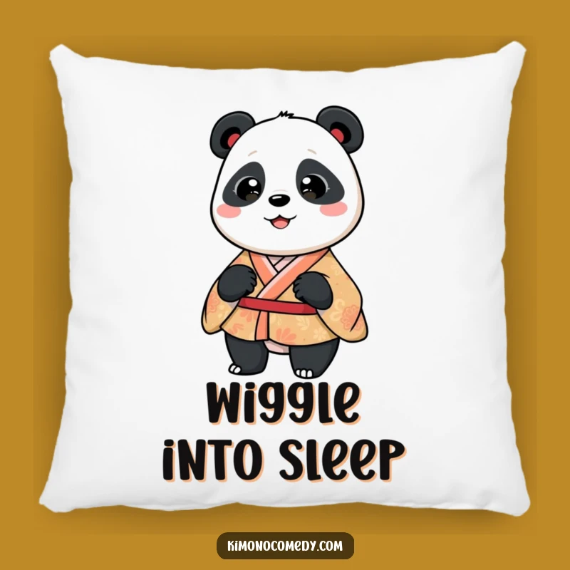 Funny Panda Kimono Pillow, Cozy Wiggling Cushion, Playful Gift