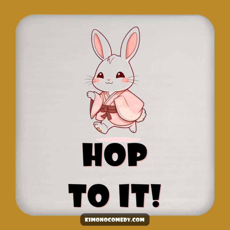 Funny Rabbit Kimono Coasters: Cute Hoppy Protection for Your Surfaces