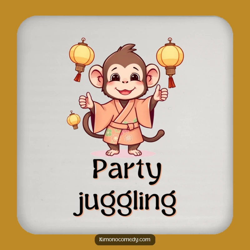 Funny Monkey Lantern Juggling Coaster: Primate Bar Accessory, Cool Funny Gift