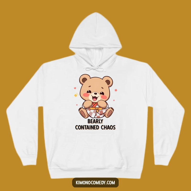 Cozy Funny Kawaii Bear Hoodie - Tumbling Joyful Kimono Gift