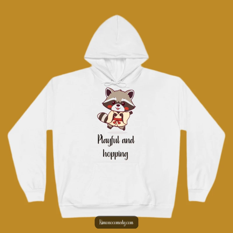Cozy Funny Kawaii Raccoon Kimono Hoodie: Warmth & Playful Anime Style Gift