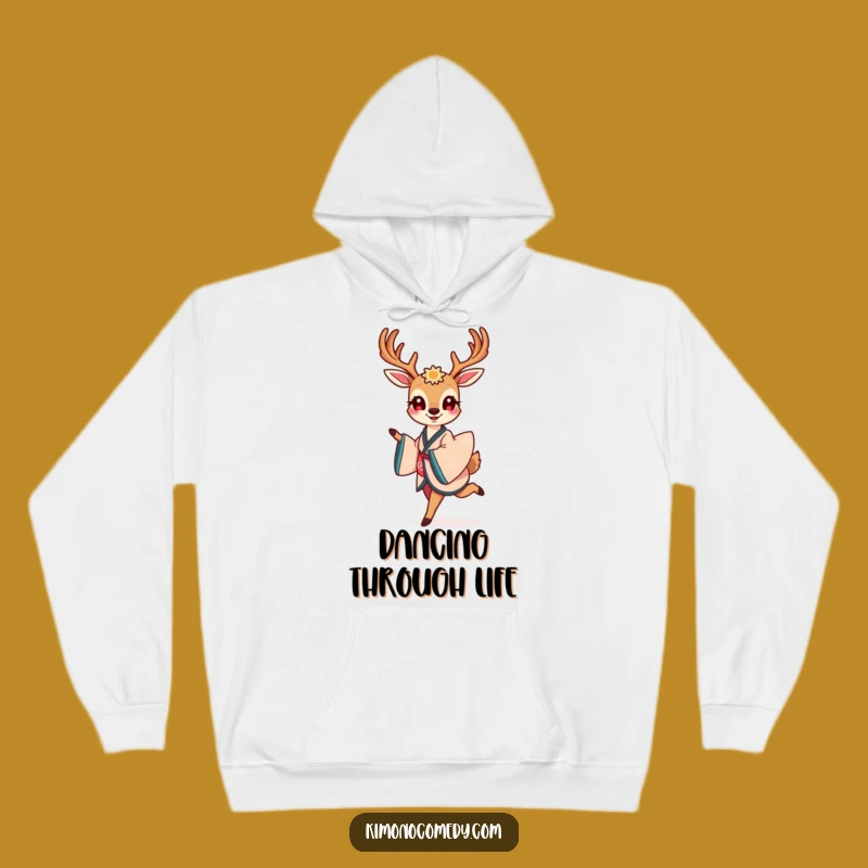 Funny Cozy Deer Kimono Hoodie: Kawaii Elegance and Comfort, Excellent Funny Gift!