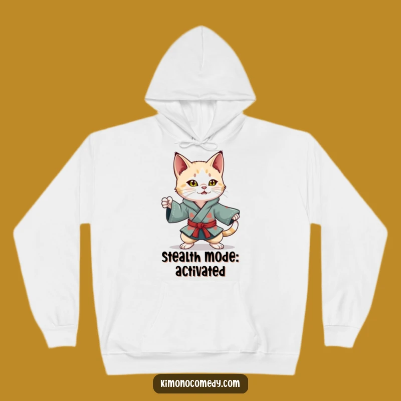 Funny Kawaii Cat Hoodie: Ninja Kimono Warmth, Perfect Cozy Gift!