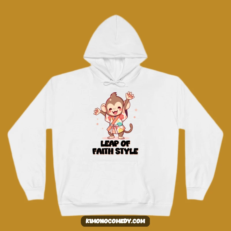 Cozy Kawaii Monkey Festival Flip Hoodie - Warm and Funny Gift for All