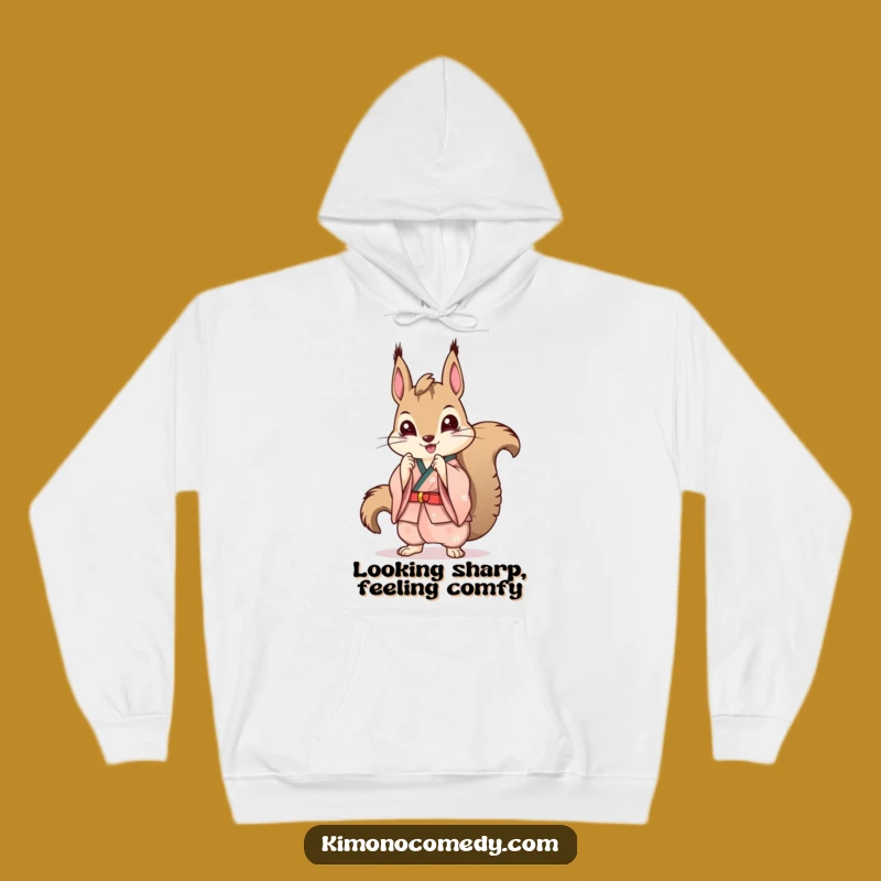 Funny Kawaii Squirrel Kimono Hoodie: Cozy & Chic Humorous Gift