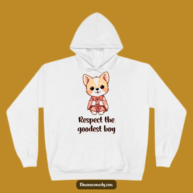 Cozy Funny Dog Kimono Bow Hoodie: Stay Warm and Stylish with This Humorous Canine