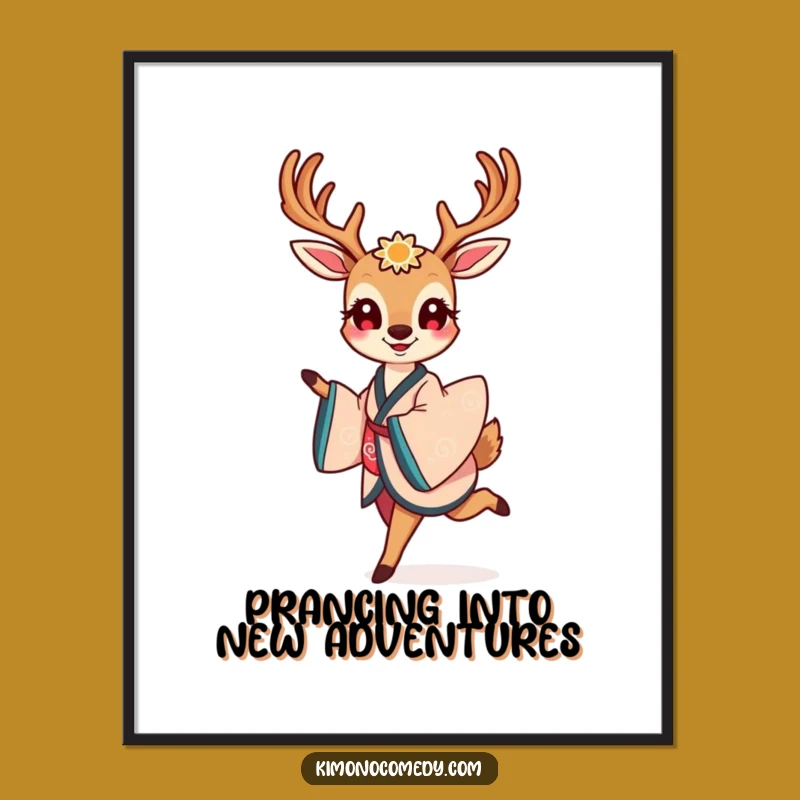 Free Printable Dancing Deer Wall Art - Elegant Downloadable Decor for Refined Spaces
