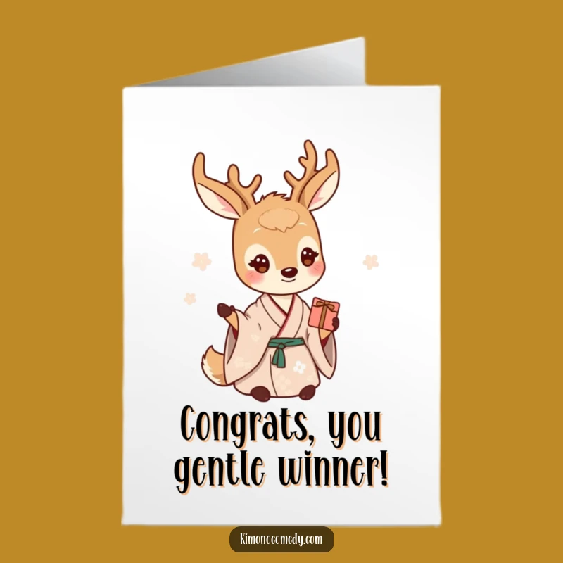 Free Printable Deer Congrats Card: Serene Gift Offering Downloadable