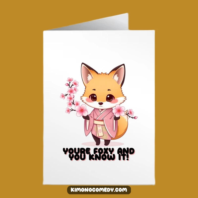 Refined Free Printable Congratulations Card: Fox in Kimono, a Classy Downloadable Gift!