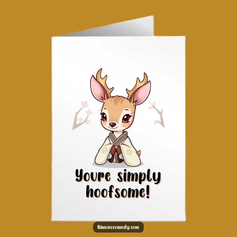 Sophisticated Free Printable Congratulations Card: Deer in Kimono, a Classy Downloadable Gift!