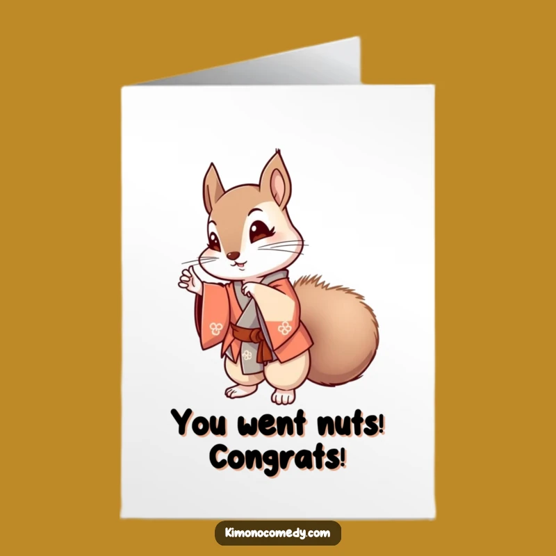 Free Printable Kawaii Squirrel Congratulations Card: Posing Pro
