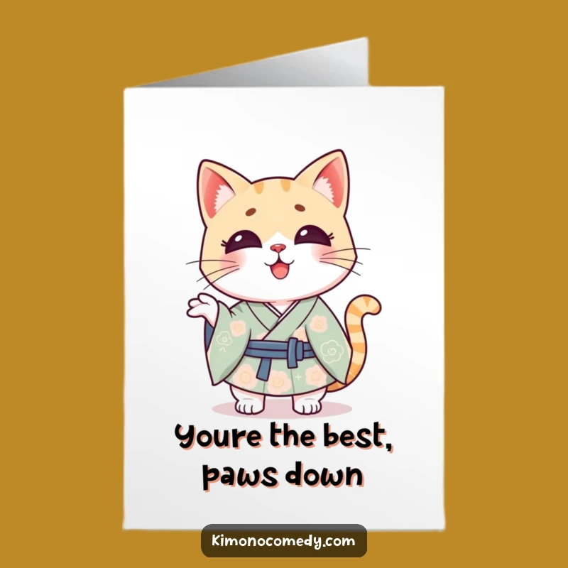 Free Printable Thank You Card: Kawaii Cat Shrug, Perfect Downloadable Gift