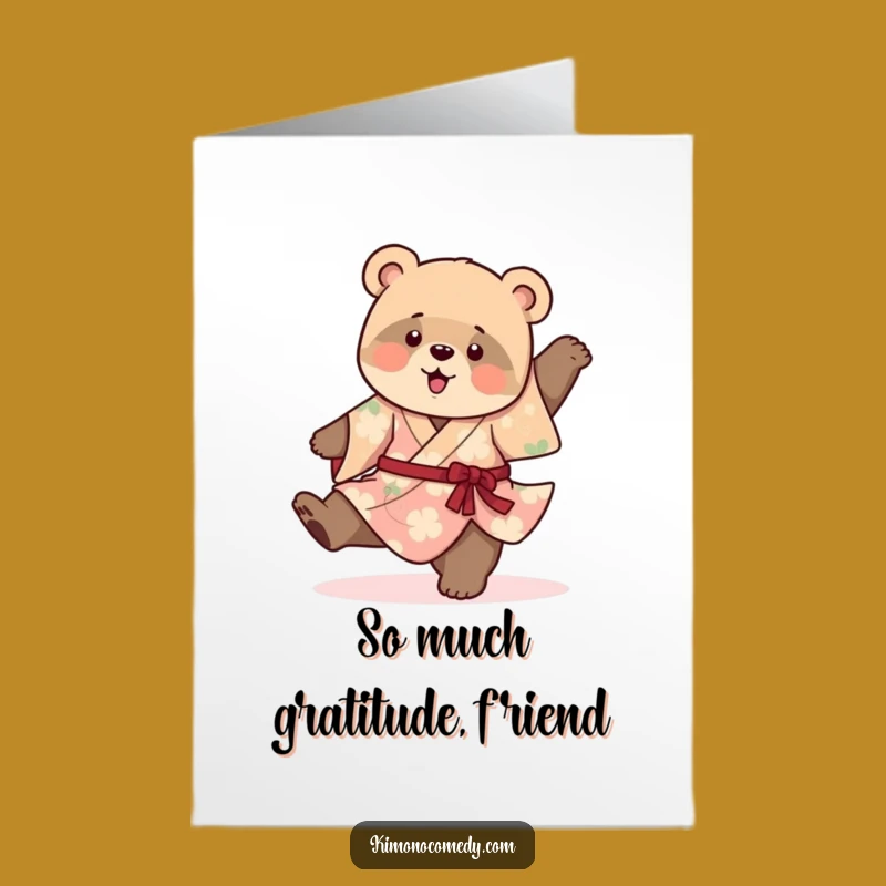 Free Printable Thank You Card: Bear Cub Cartwheel, Funny Downloadable Gift