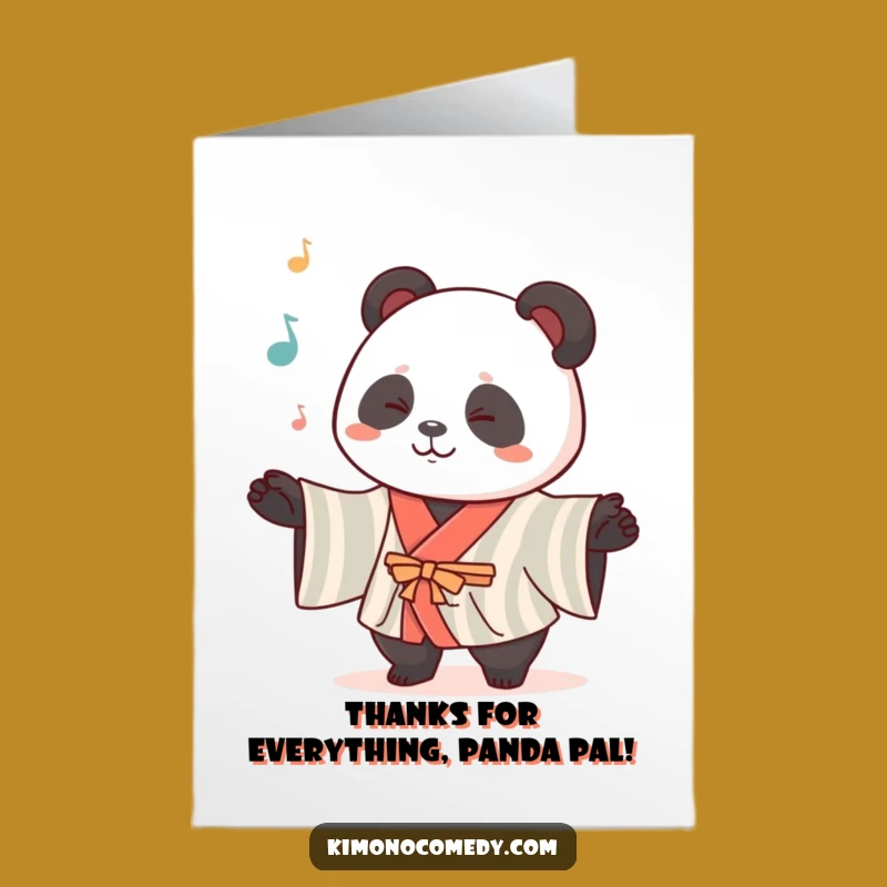 Free Printable Kawaii Panda Juggling Thank You Card - Funny Circus Downloadable Gift