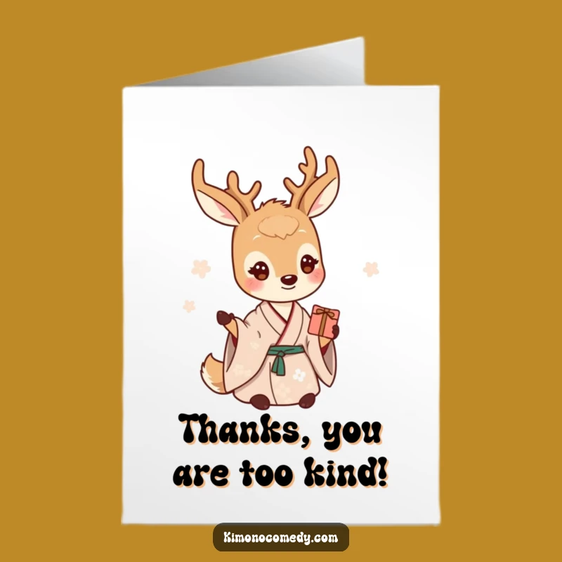 Free Printable Deer Thank You Card: Gentle Gift Offering Downloadable