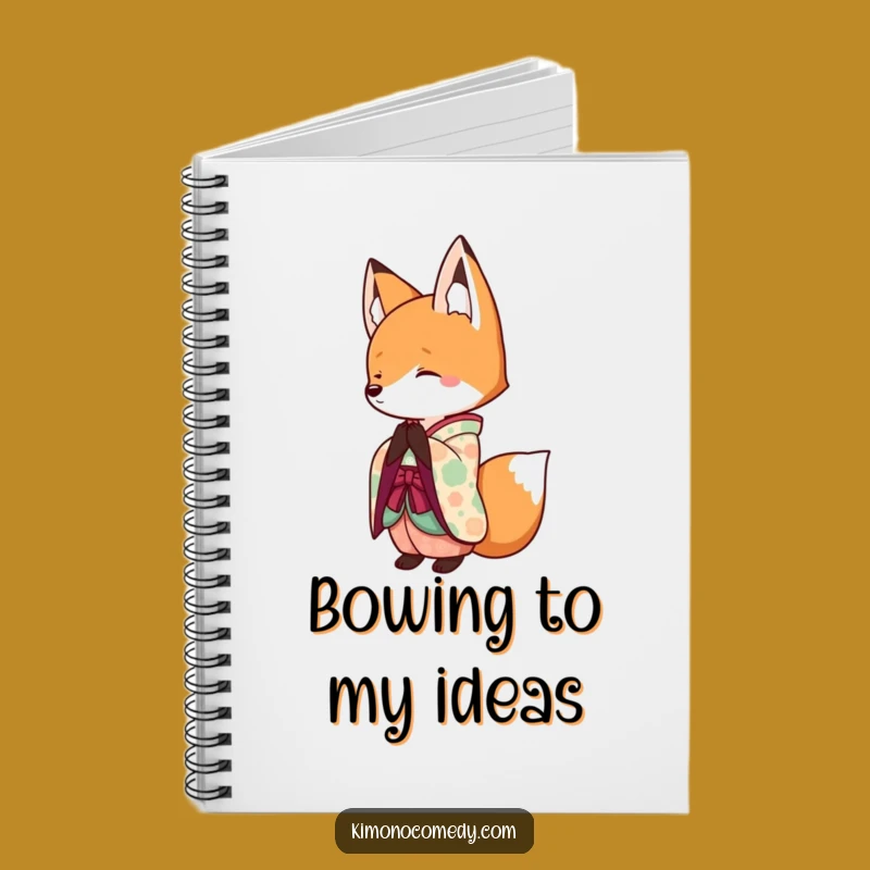 Funny Kawaii Fox Kimono Notebook: Jot Down Ideas with Humor