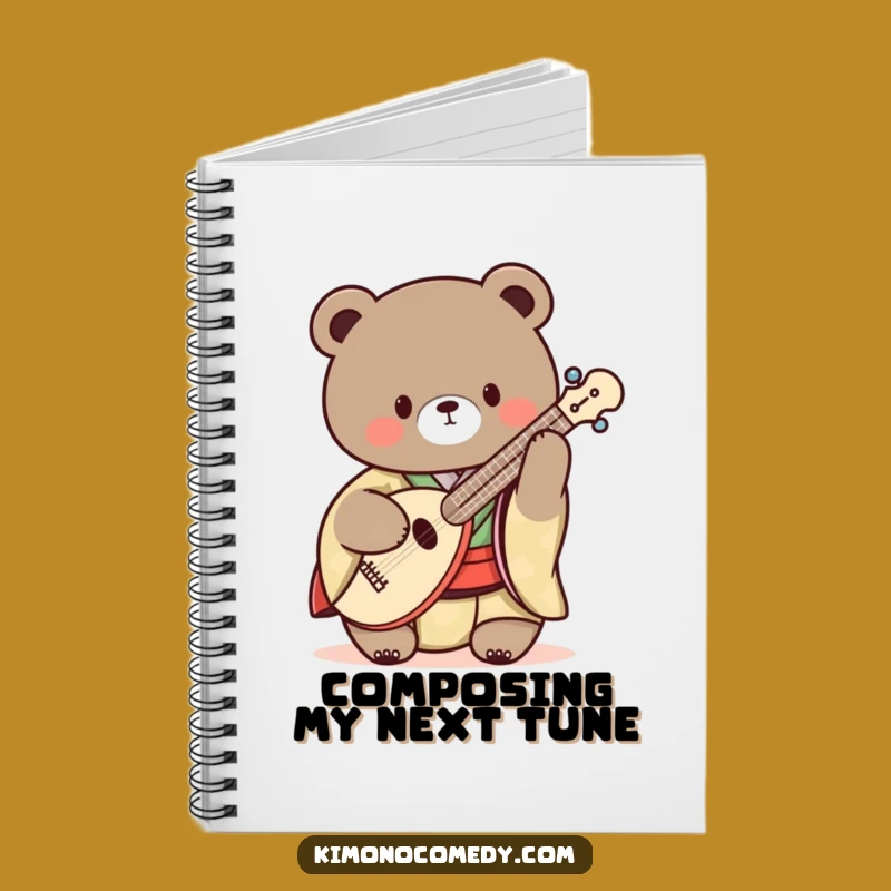 Funny Kawaii Bear Shamisen Kimono Notebook: Compose Your Thoughts