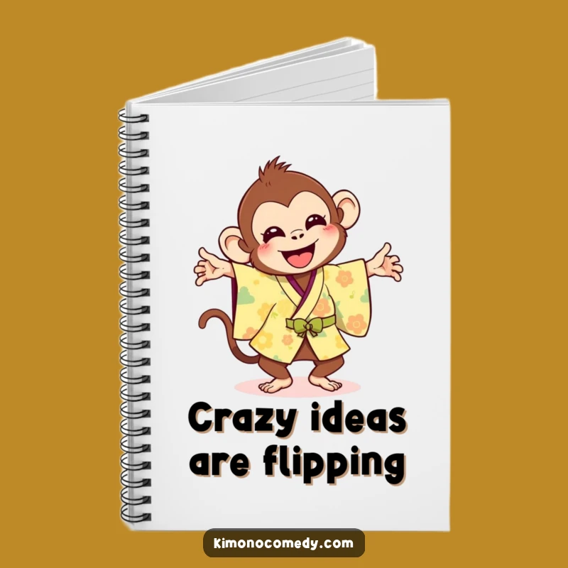 Funny Monkey Flip Notebook: Jot Down Ideas with Joyful Flair!