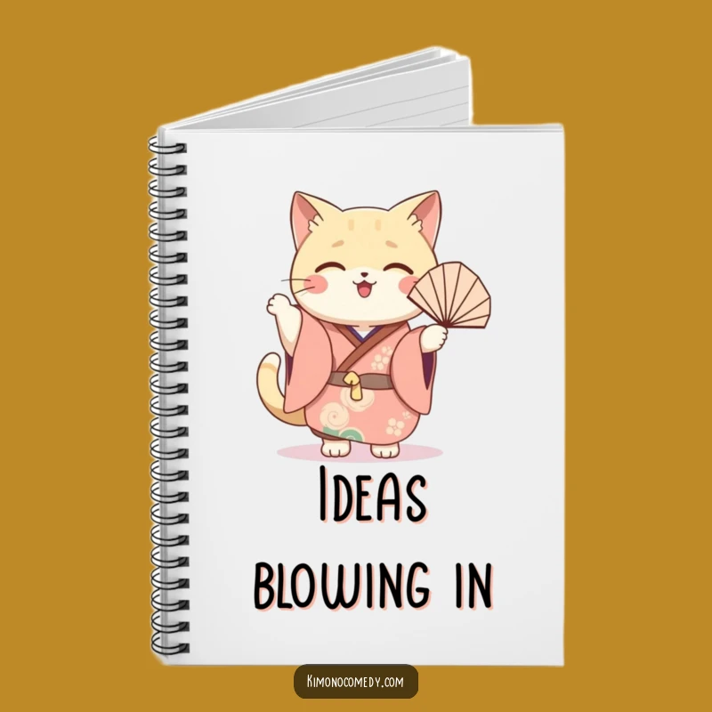 Funny Cat Fan Notebook: Kawaii Festive Journal, Joyful Waving Cat Gift