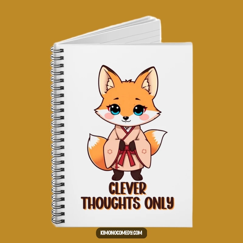 Funny Fox Kimono Notebook, Confident Vixen Journal, Stylish Gift