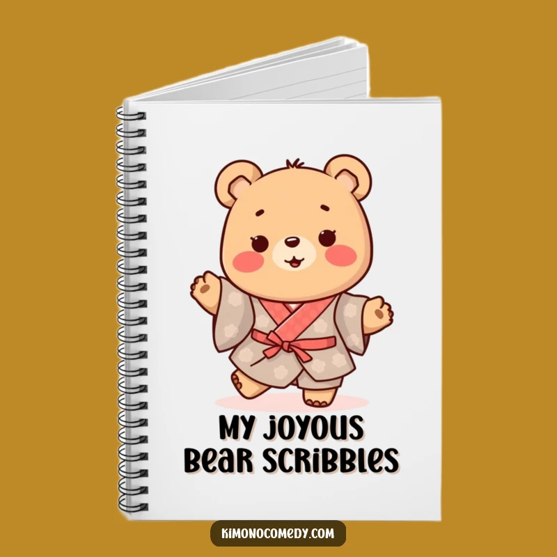 Funny Kawaii Bear Notebook: Kimono Joyful Notes, Perfect Creative Gift!