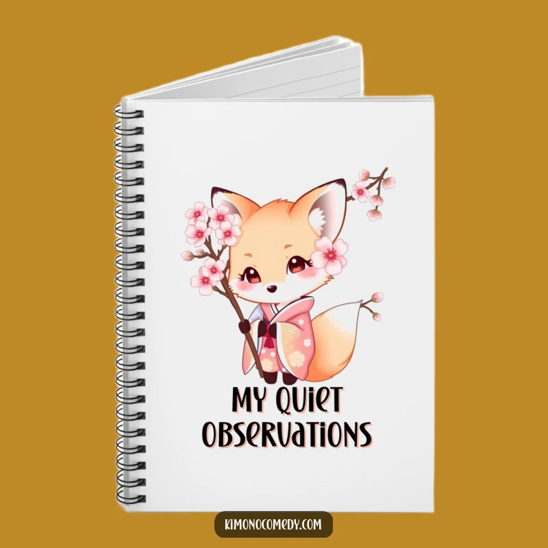 Funny Kawaii Fox Notebook: Kimono Musings, Perfect Creative Gift!