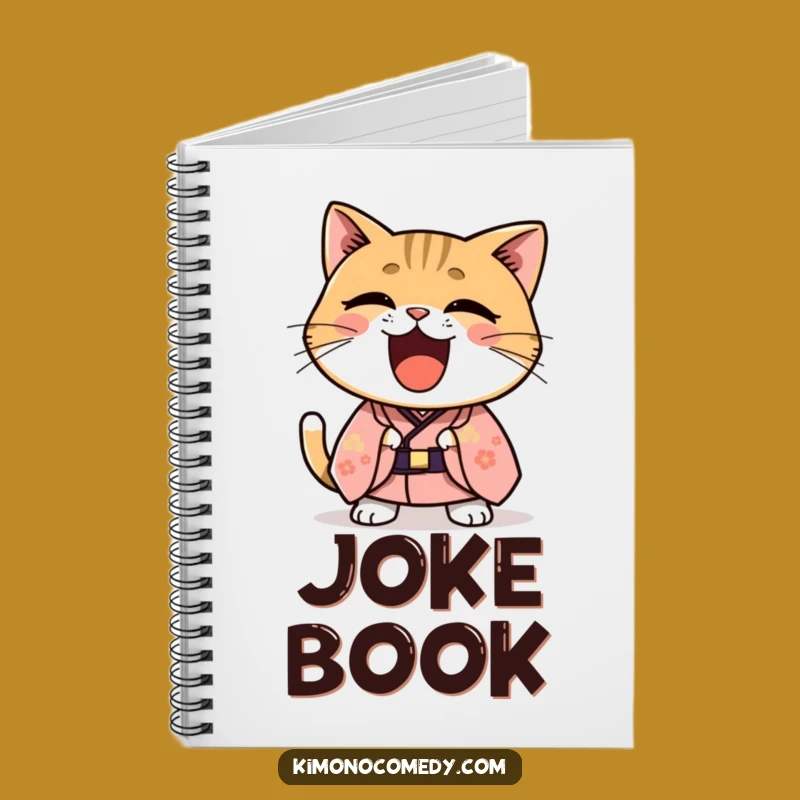Funny Kawaii Kimono Cat Laugh Journal - Hilarious Note-Taking Gift