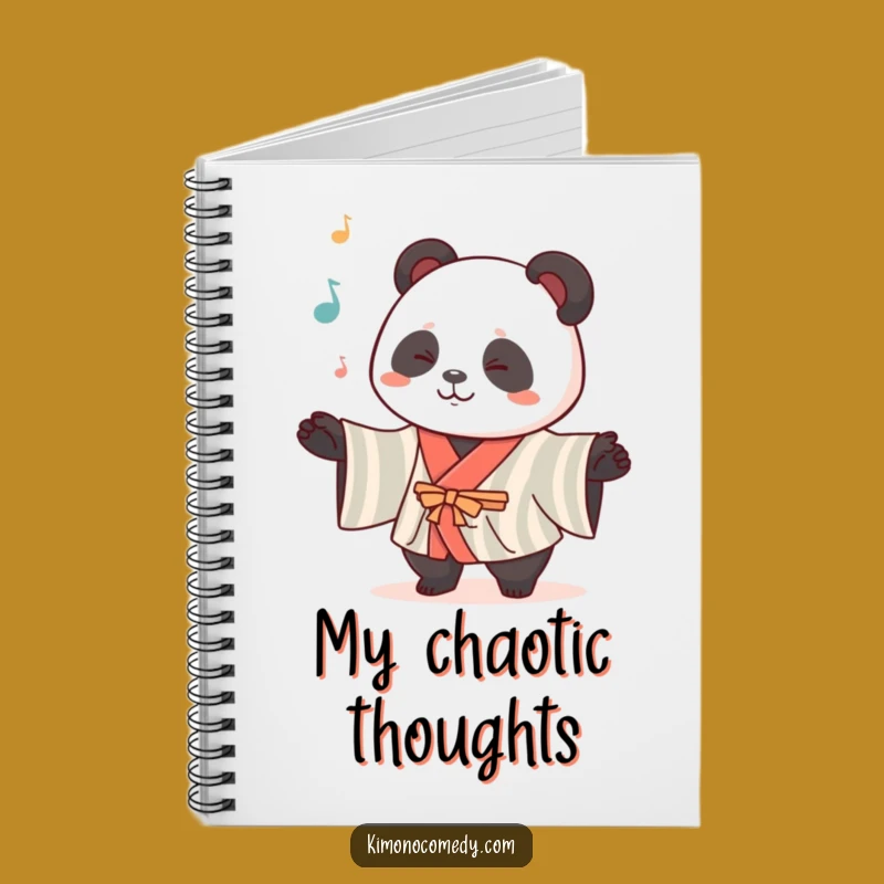 Funny Kawaii Panda Kimono Notebook: Juggling Journal, Cute Cover, Notepad Funny Gift