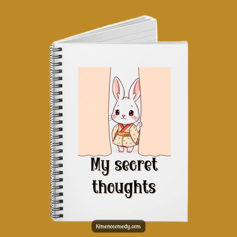 Funny Kawaii Rabbit Kimono Notebook: Curious Journal for Notes, Perfect Funny Gift