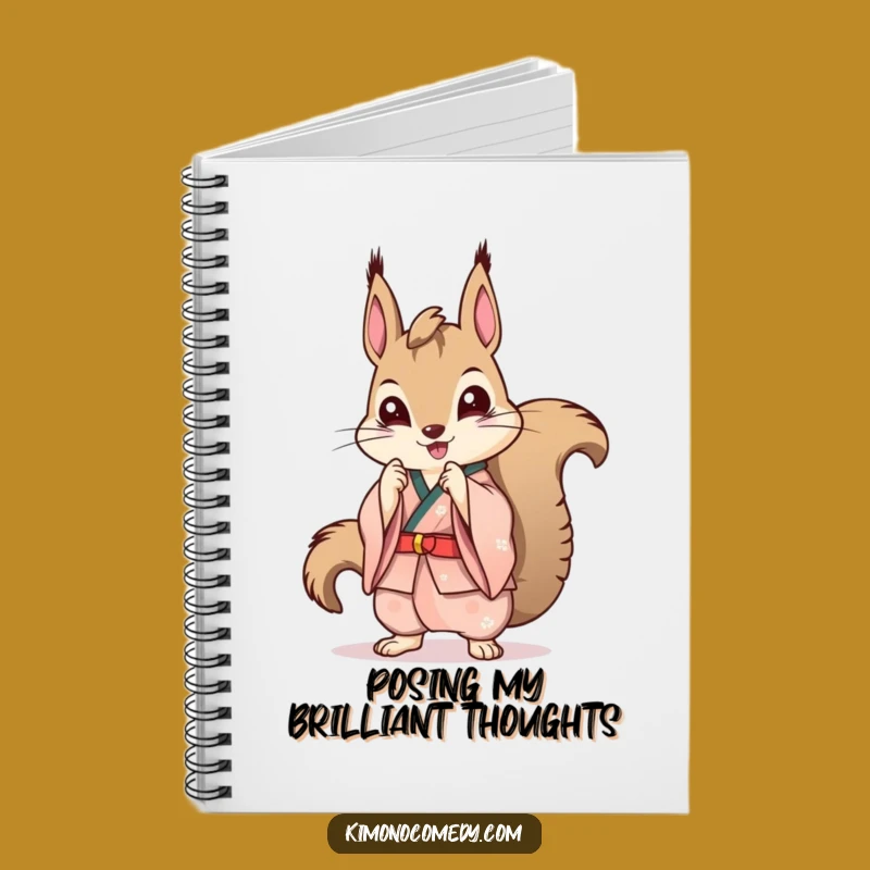 Funny Kawaii Squirrel Kimono Notebook: Style Your Notes