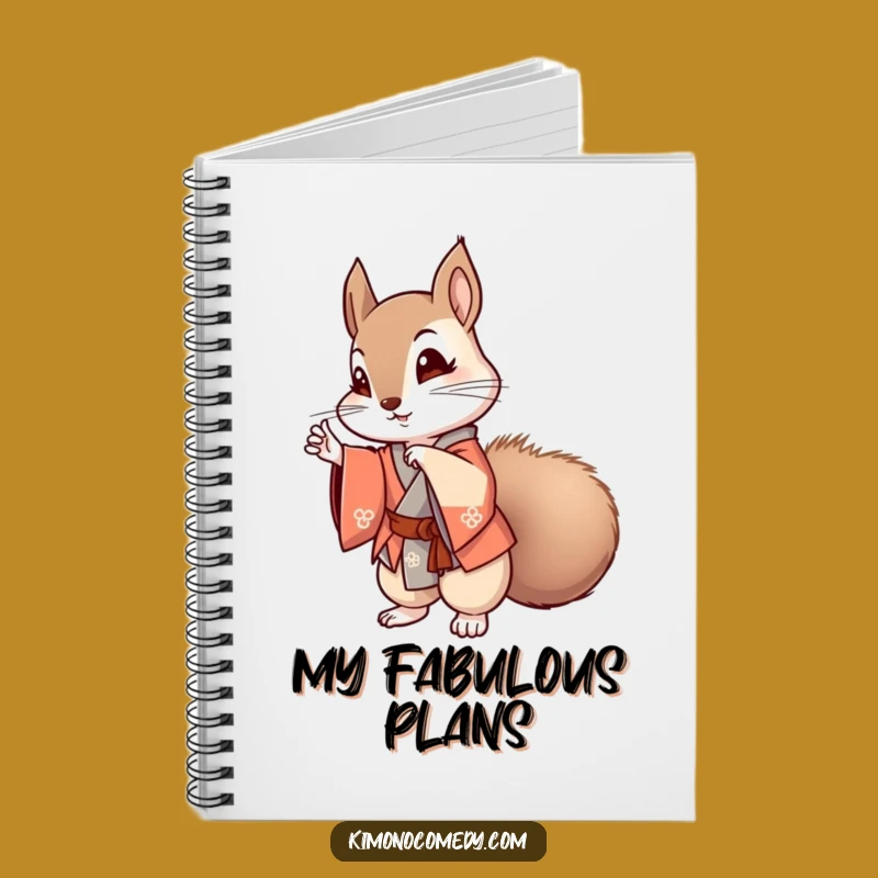 Funny Kawaii Squirrel Kimono Notebook: Stylish Notes & Anime Journal Gift