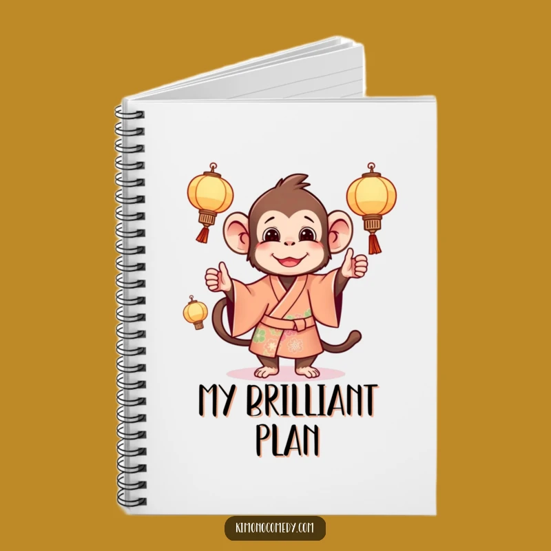 Funny Monkey Lantern Juggling Notebook: Primate Journal, Excellent Funny Gift