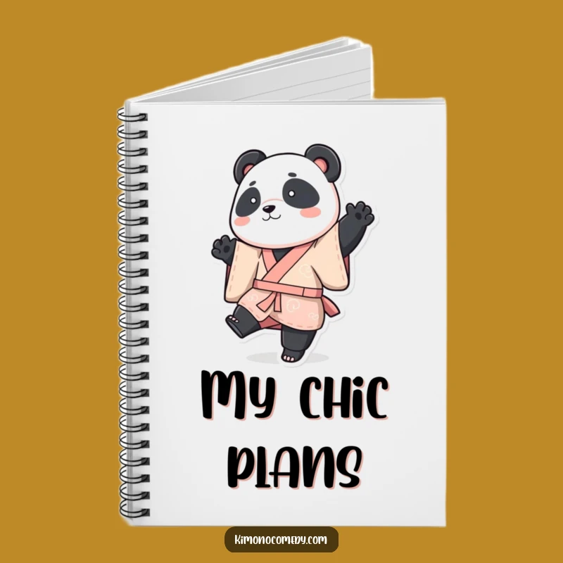 Funny Panda Kimono Notebook: Playful Bear Journal, Hilarious Gift for Notes