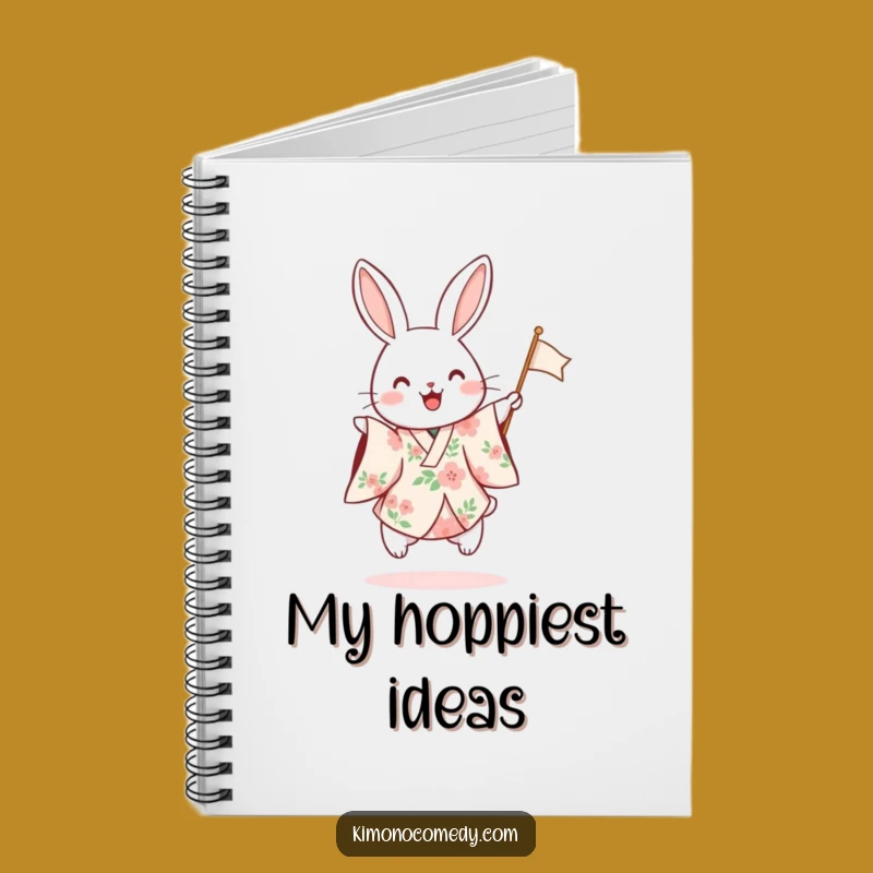 Funny Rabbit Floral Kimono Notebook: Capture Ideas with Festive Cheer